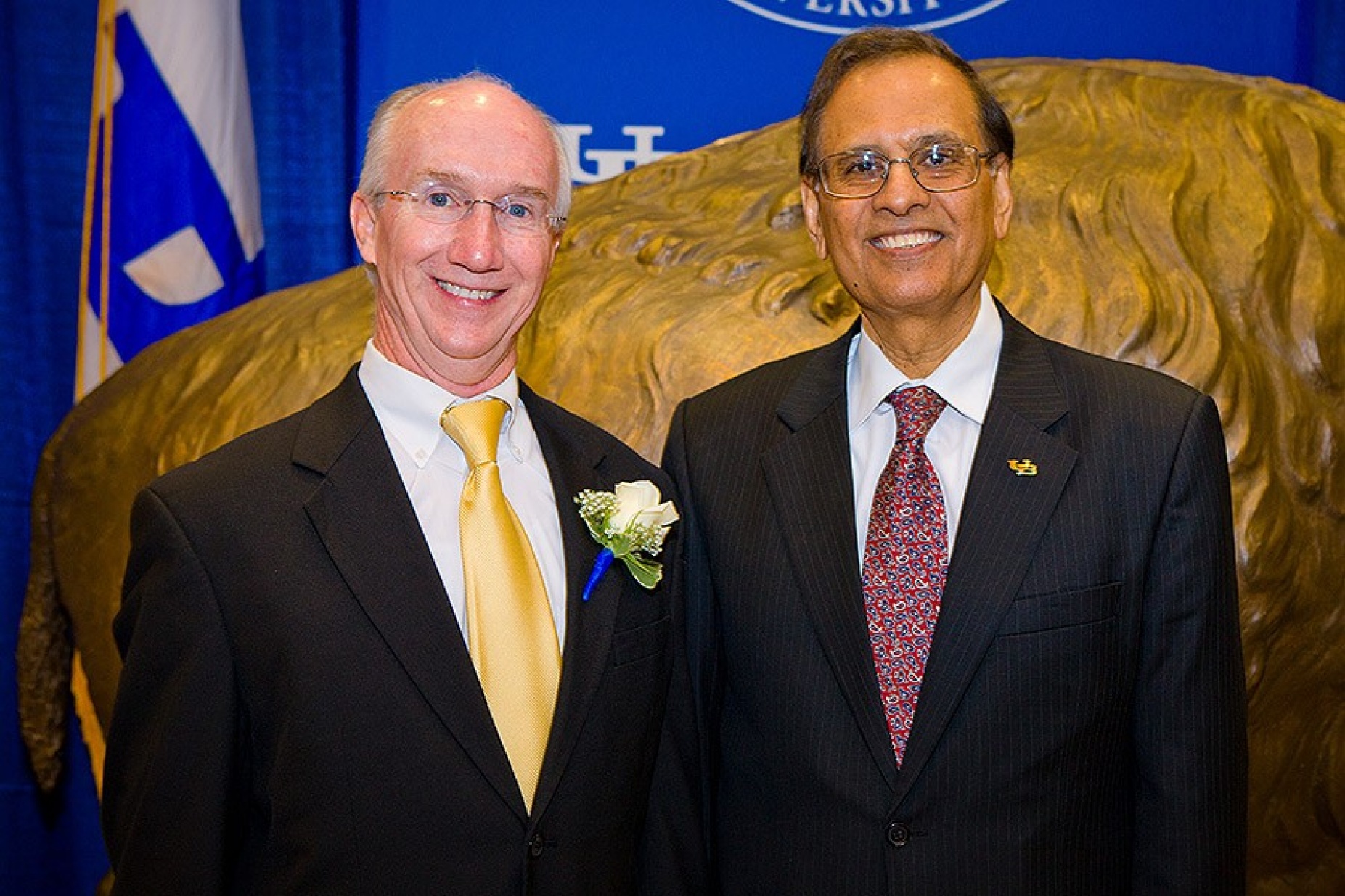 David Hangauer and President Satish Tripathi at 2012 Business Partners Day. 