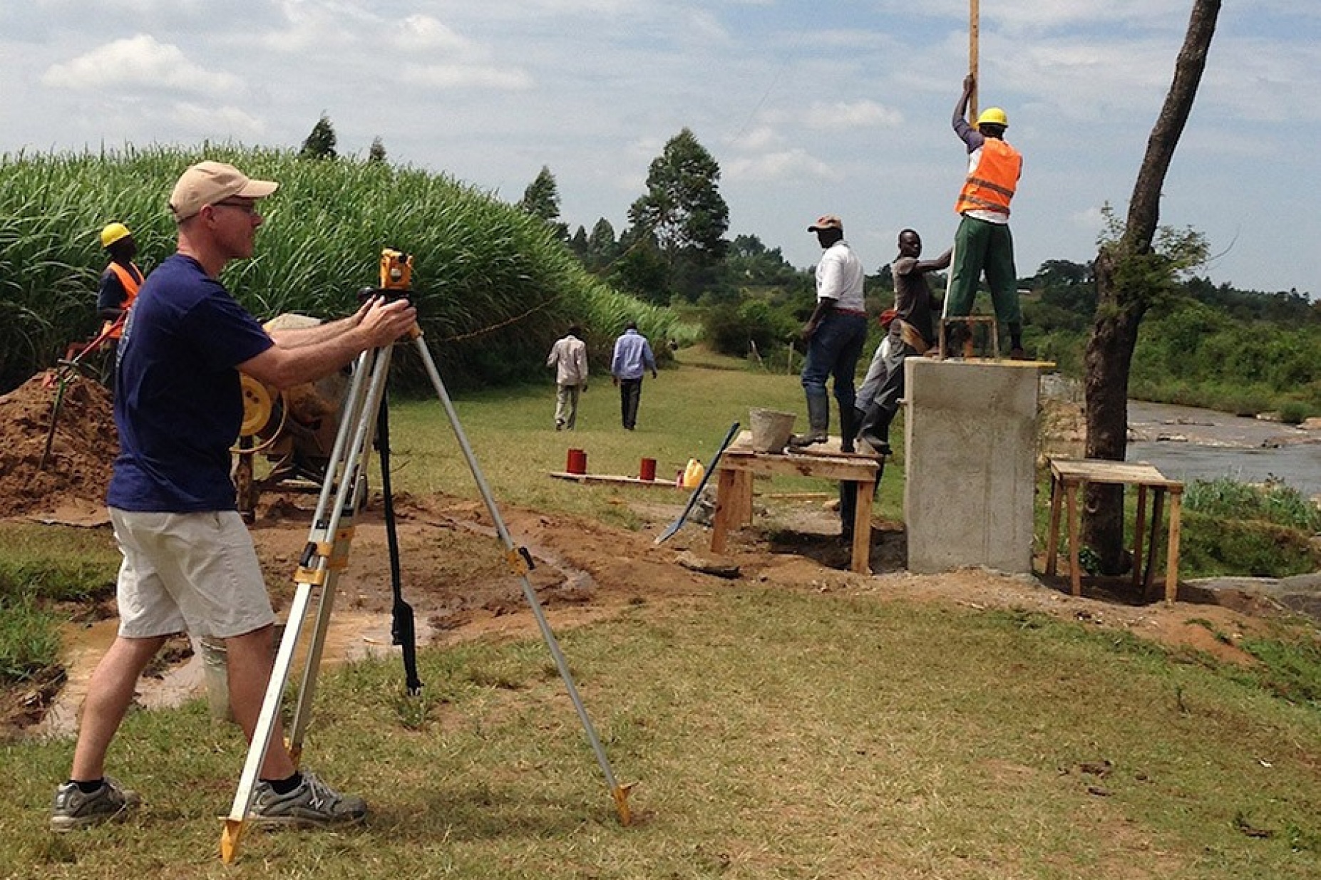 Peace Bridge construction in Kenya. 