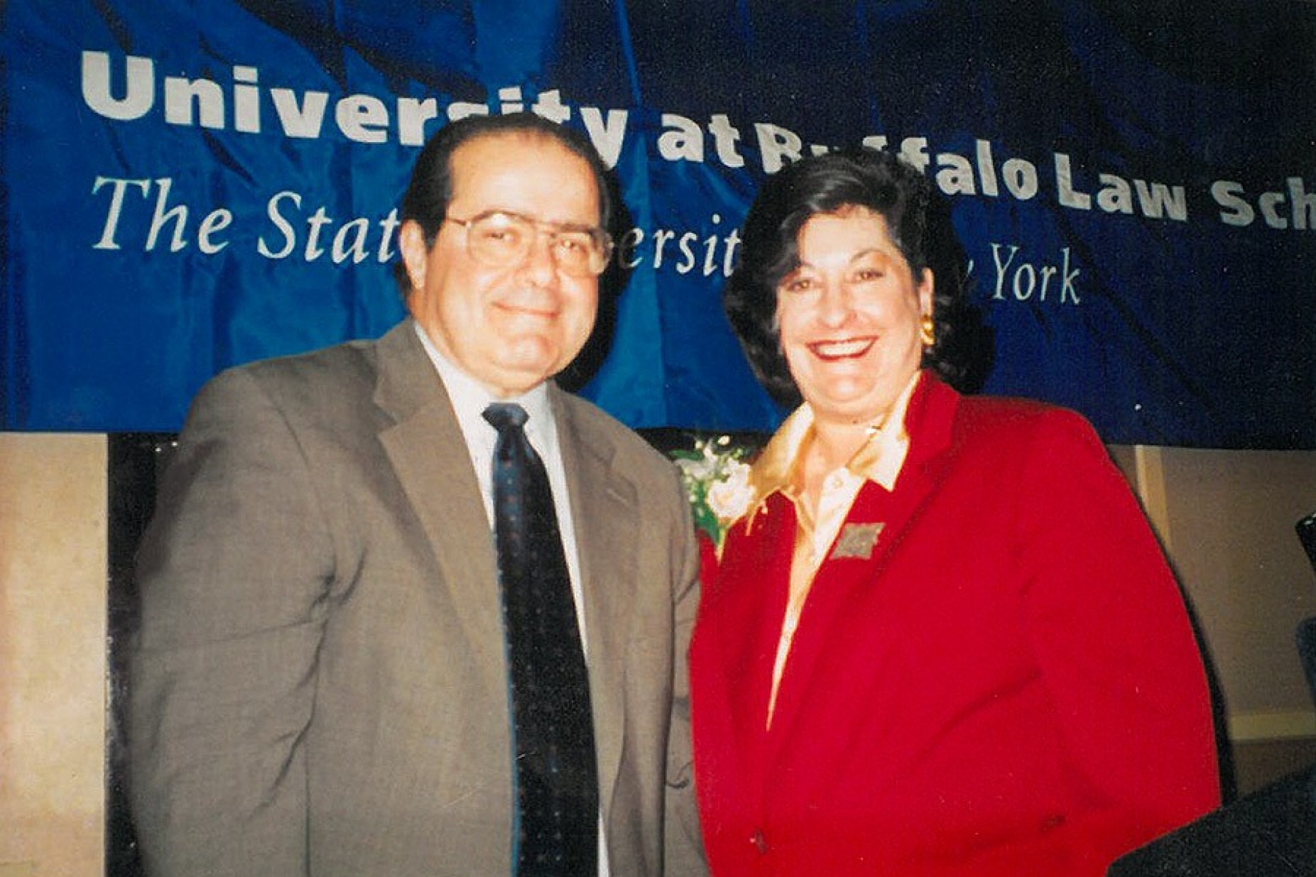 Supreme Court justice Antonin Scalia and Ilene Fleischmann. 