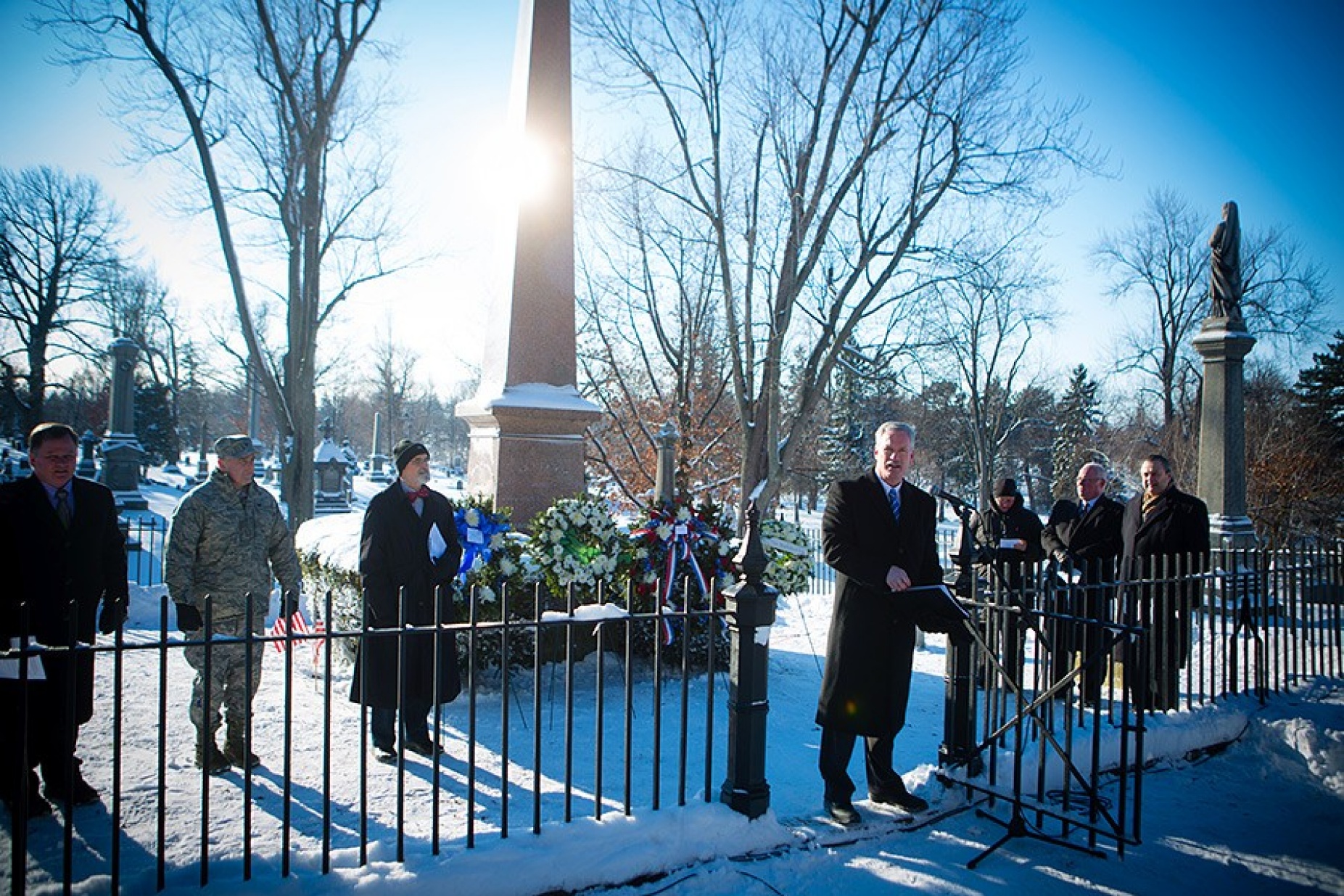 Millard Fillmore commemoration at gravesite in Forest Lawn. 