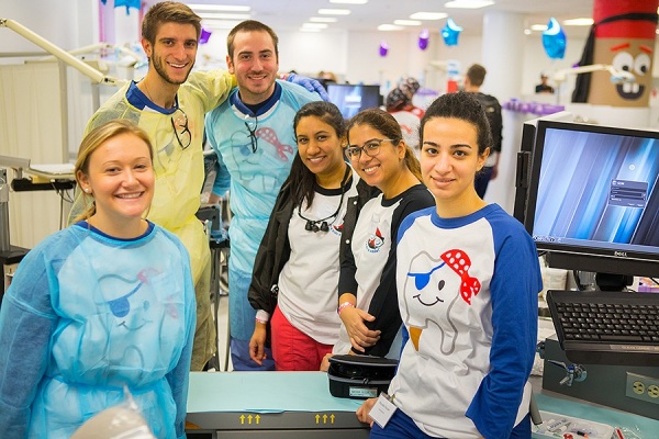 (l-r) Leah Milk, Joe Meluni, Andrew Kowalski (no relation), Aditi Patel, Madeha Salahuddin, Mayada Hassan. 