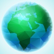 global sphere highlighting Africa. 