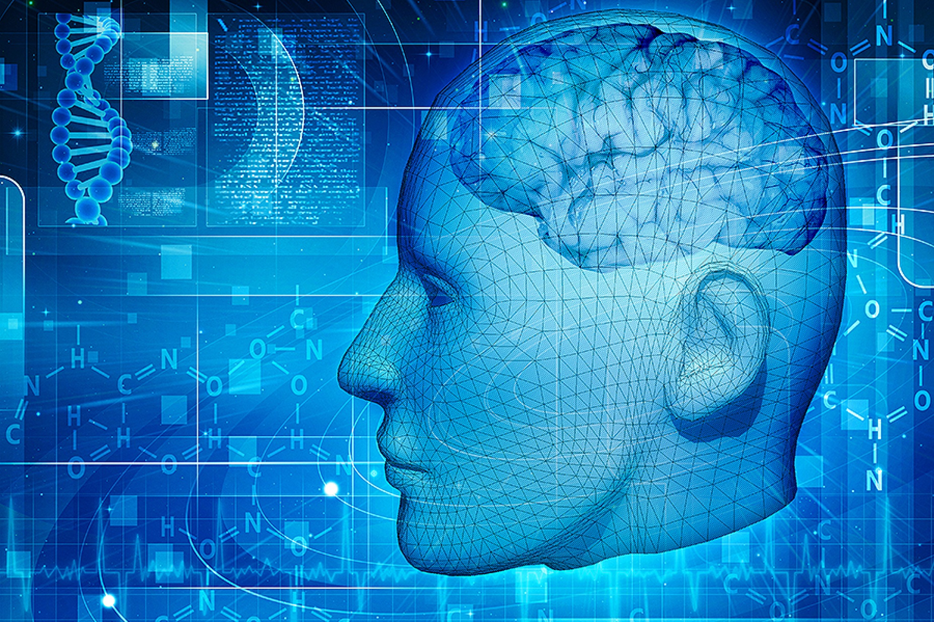 Illustration of the concept of brain develpment. 