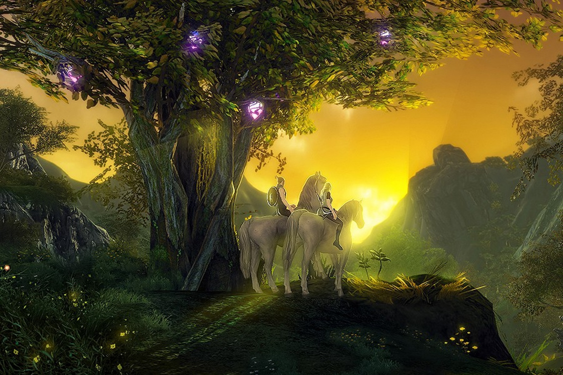Scene from the ArcheAge medieval fantasy game. 