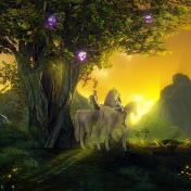 Scene from the ArcheAge medieval fantasy game. 