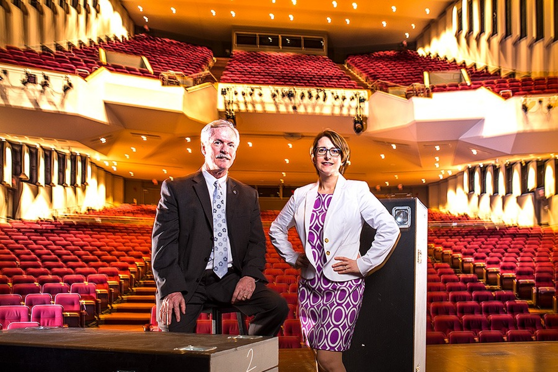 William Regan and Sonia Marinaccio photographe in the CFA theatre. 