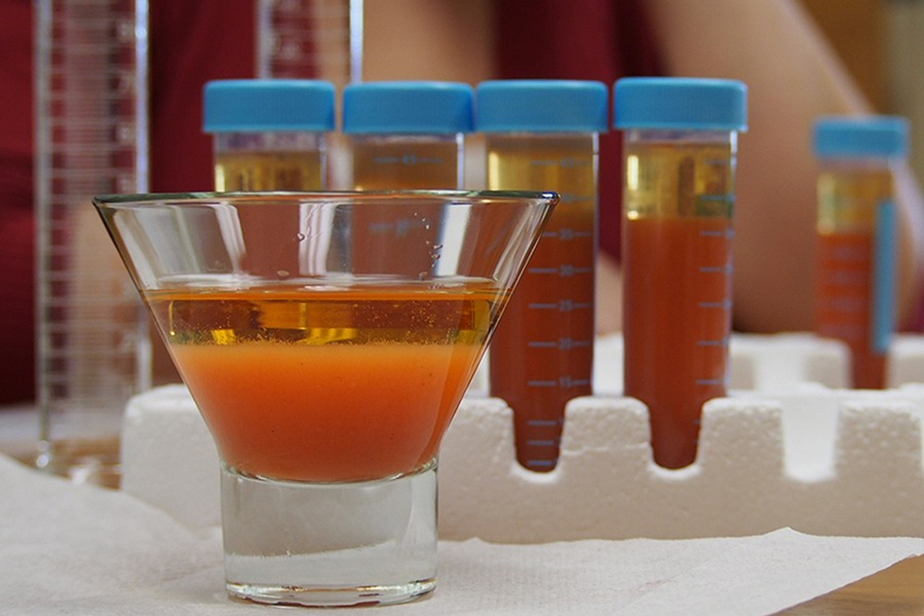 Strawberry DNA cocktail.