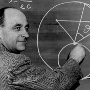 Enrico Fermi at the blackboard. 