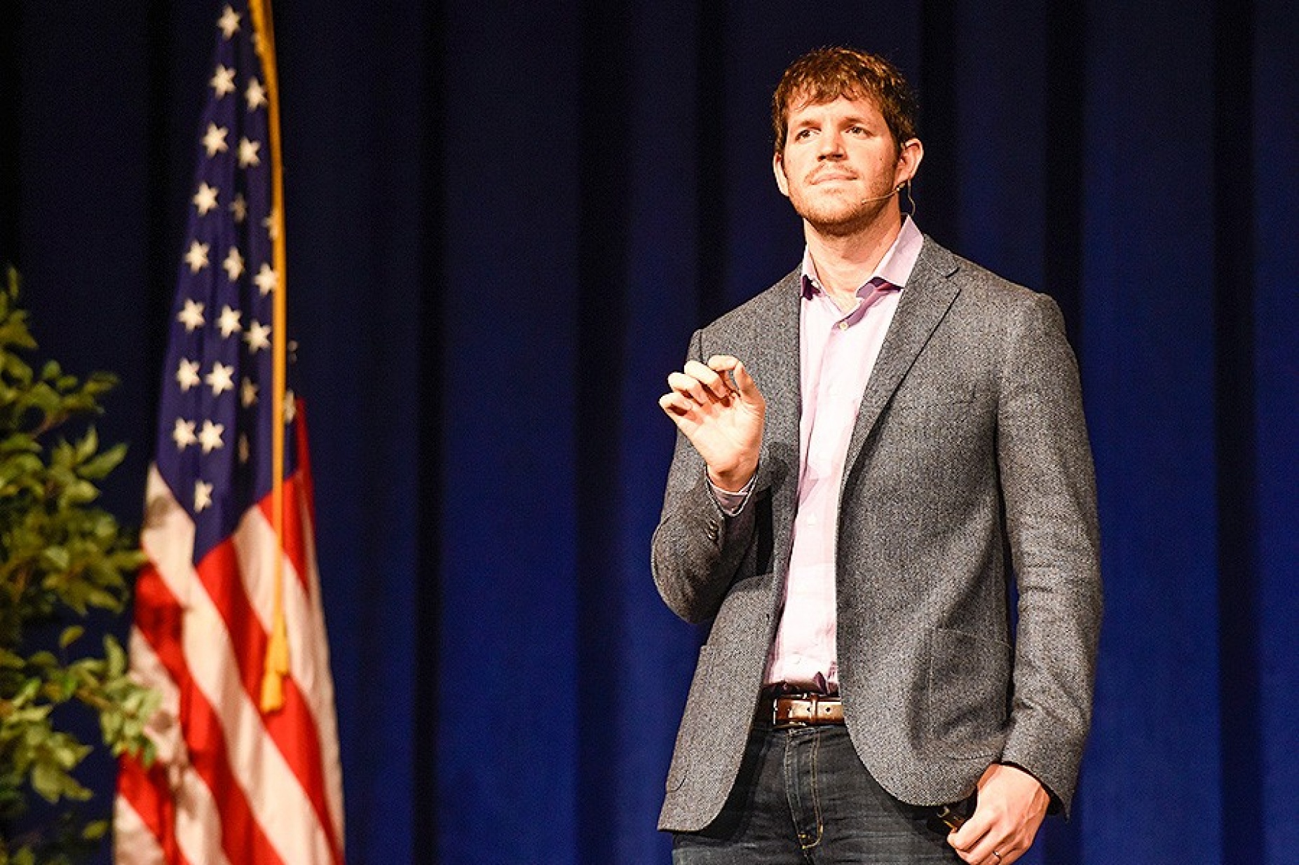 Brandon Stanton, photographed during his Distinguished Speakers Series lecture. 