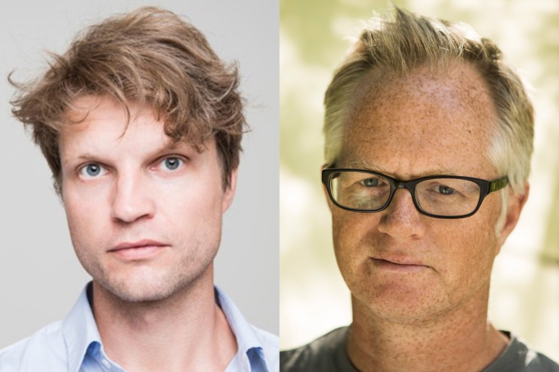 Composers Eivind Buene (left) and Henrik Hellstensius. 