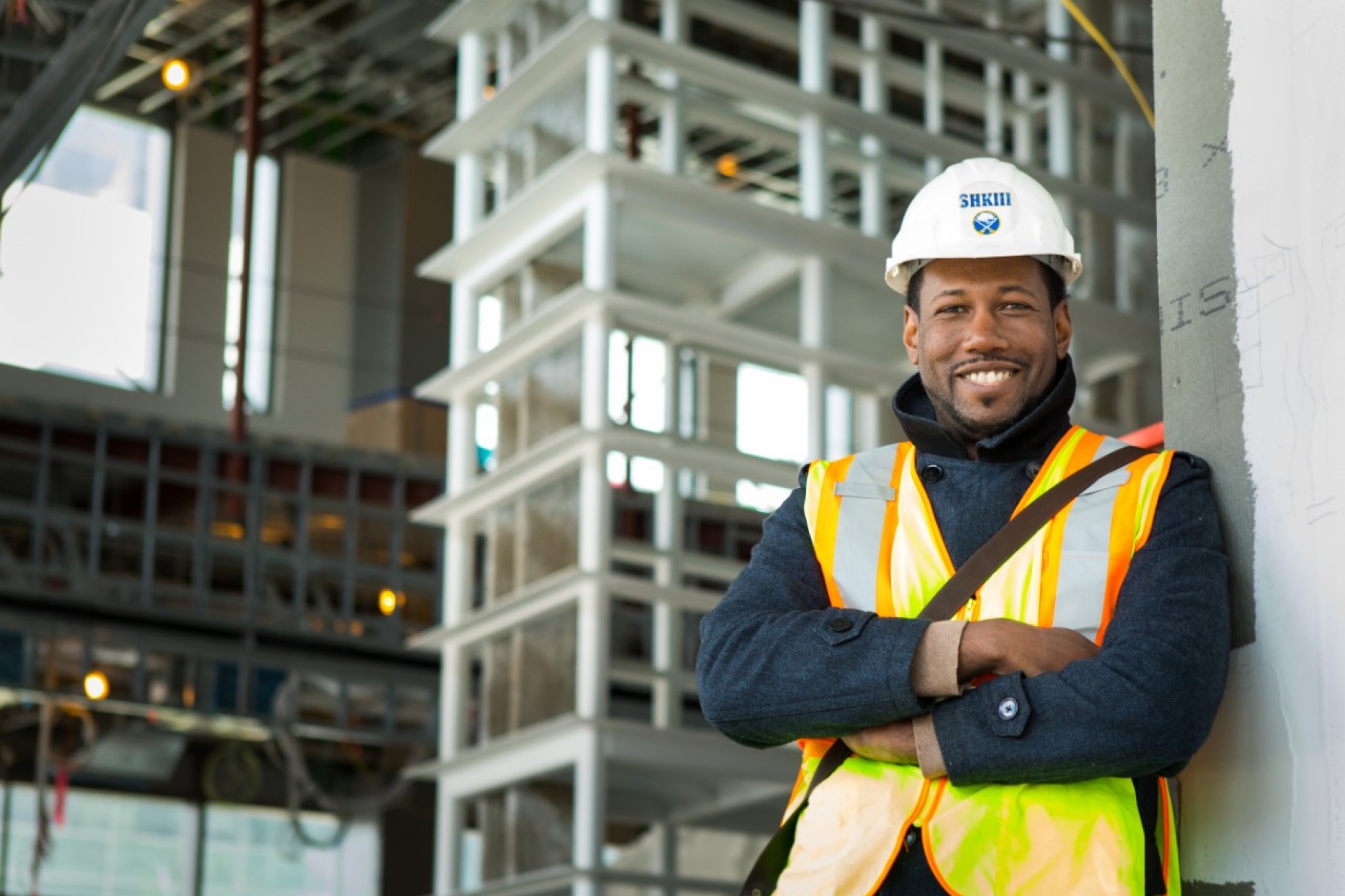 Robert Barnette inside the new medical school building. 