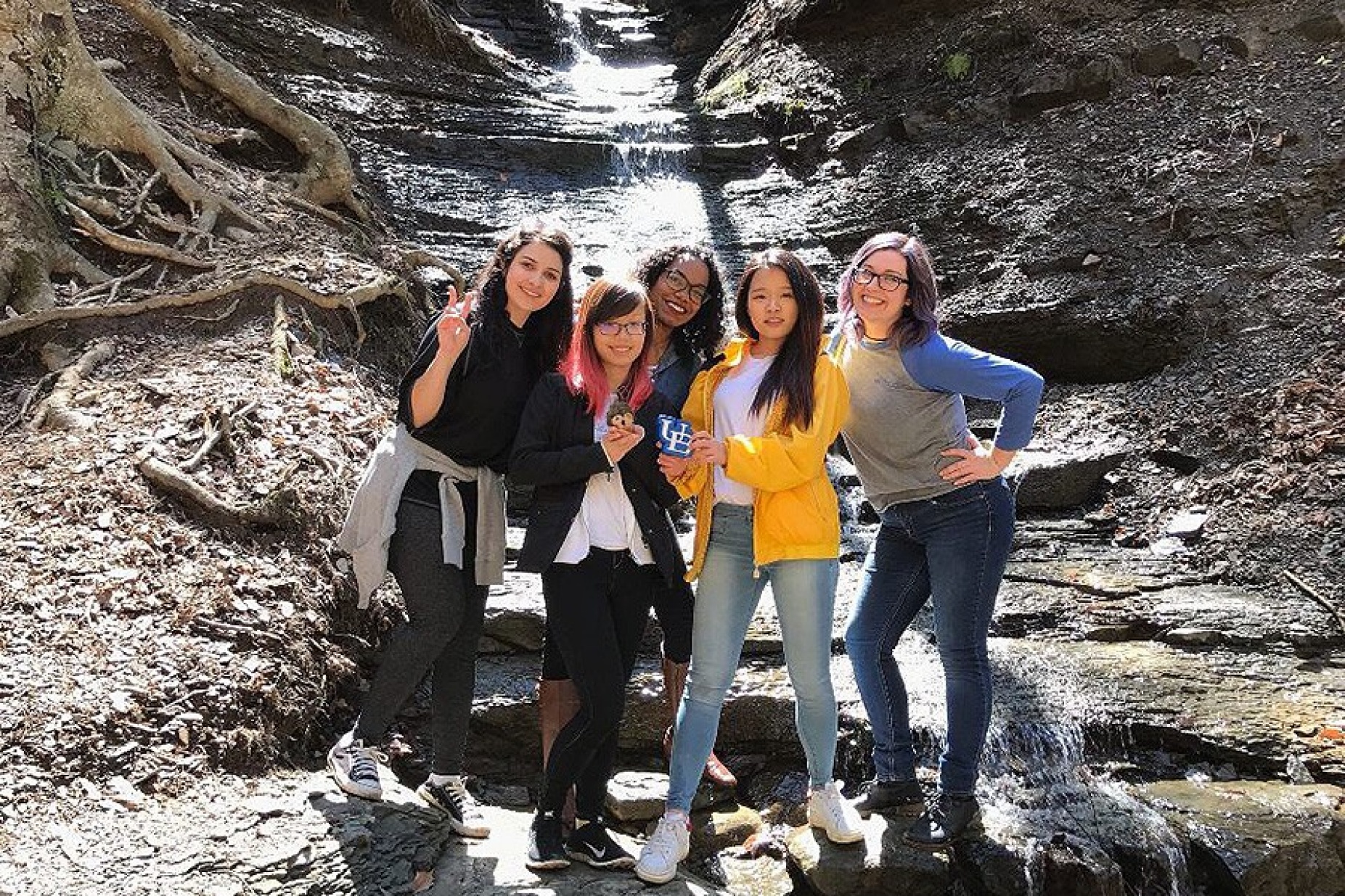 Jesse Moses and the Hadley Hedgehogs hiked to the Eternal Flame at Chestnut Ridge Park during the 2017 Step Challenge. 