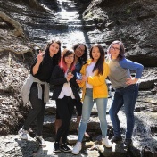 Jesse Moses and the Hadley Hedgehogs hiked to the Eternal Flame at Chestnut Ridge Park during the 2017 Step Challenge. 