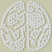 Conceptual illustration of non-prescription Ritalin use and it's affects on the brain. 