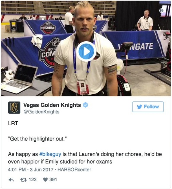 Motivational #bikeguy tweet/video. 