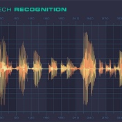 speech recognition purple flat. 