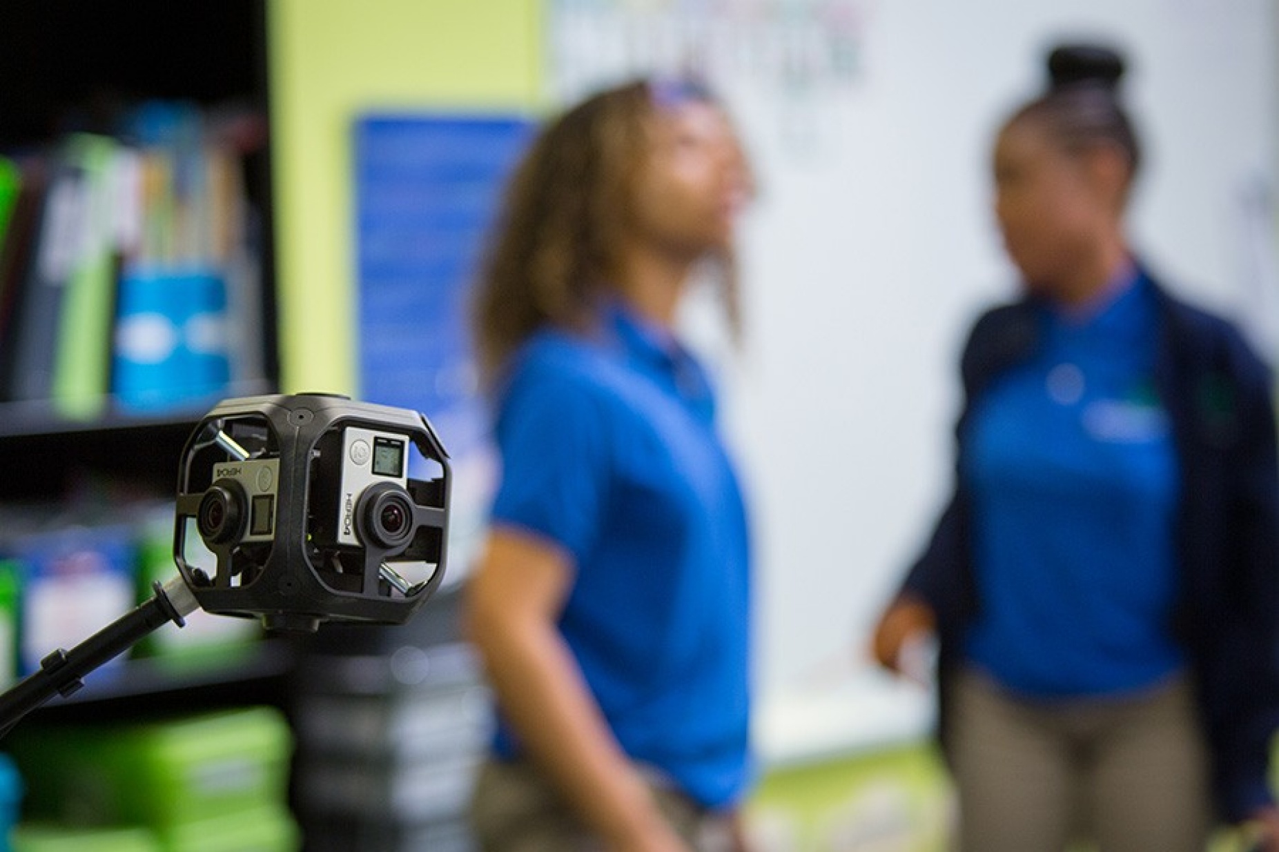 360º camera used to create virtual reality scenarios for student teachers.