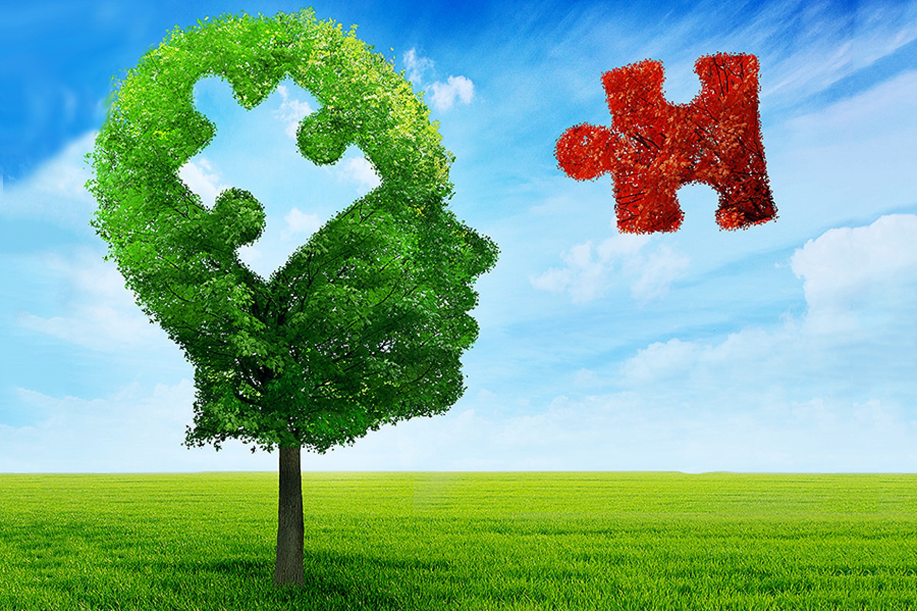 conceptual illustration of Alzheimer's research and memory loss. 