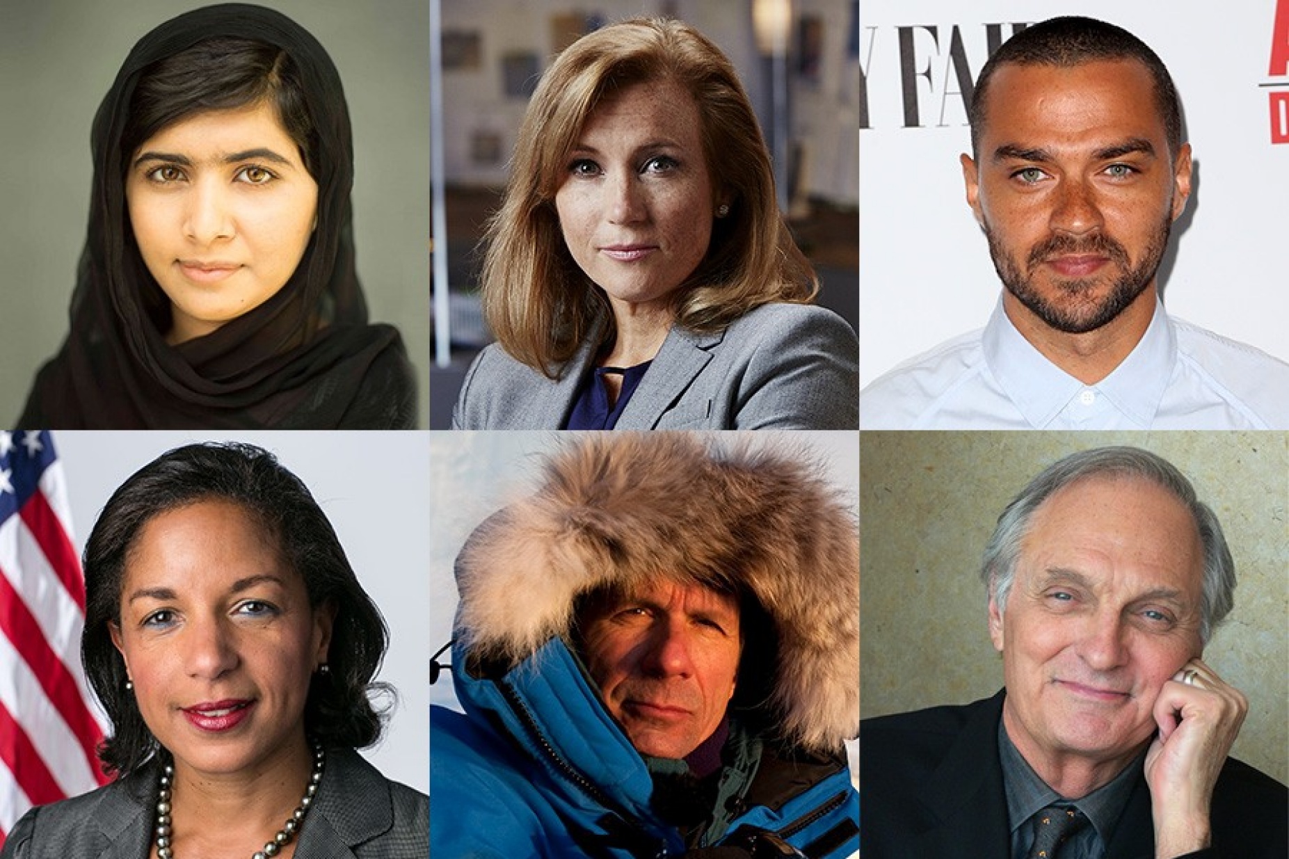 Composit photo of Distinguished Speakers Series head shots. 