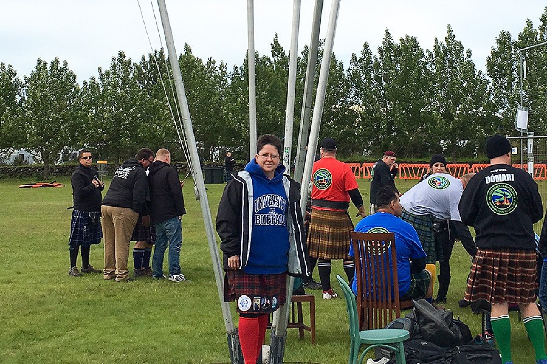 Kathryn Kendall poses in her University at Buffalo sweatshirt. 