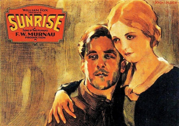 F.W. Murnau"s 1927 "Sunrise" movie poster.
