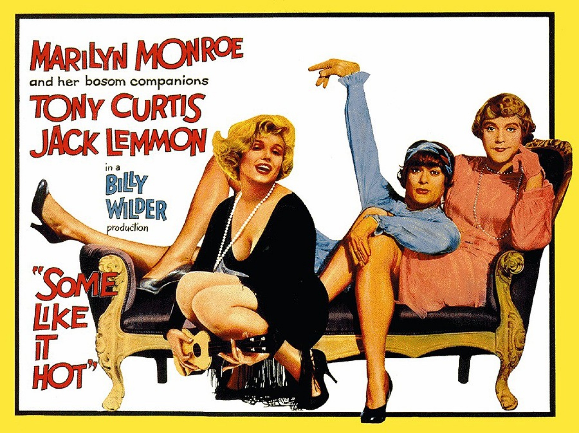 Movie poster for “Some Like it Hot,” 1959, directed by Billy Wilder.