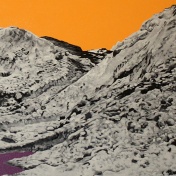 AJ Fries, "Temporary Mountains 2" 2015, acrylic on canvas. 