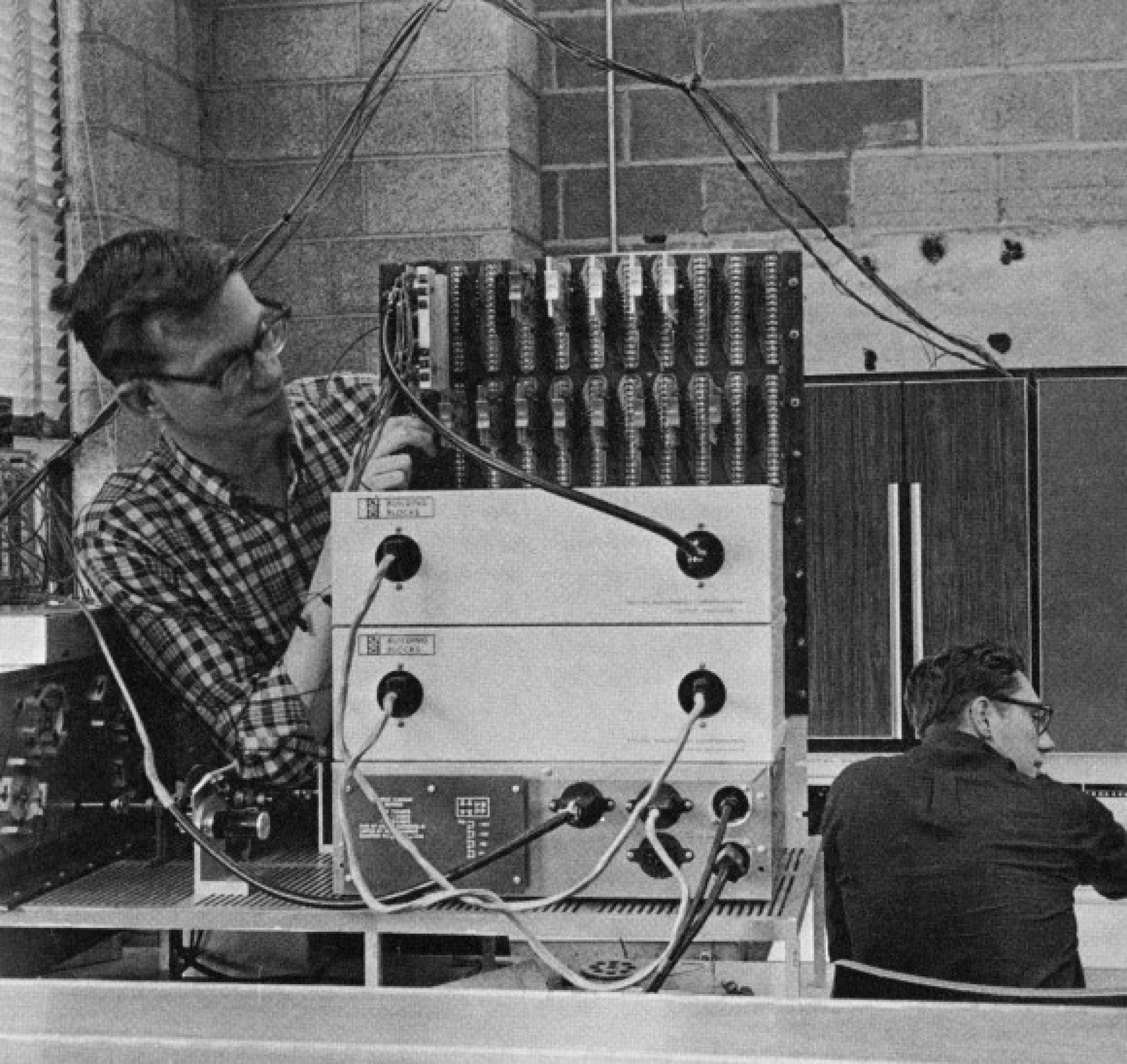Computer scientists at UB in the late 1960s. 