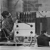 Computer scientists at UB in the late 1960s. 