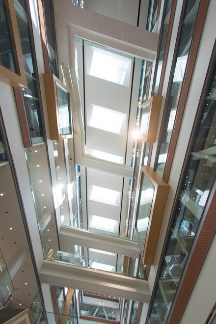 Zoom image: Numerous skylights allow light to pour into the atrium. Photo: Douglas Levere 
