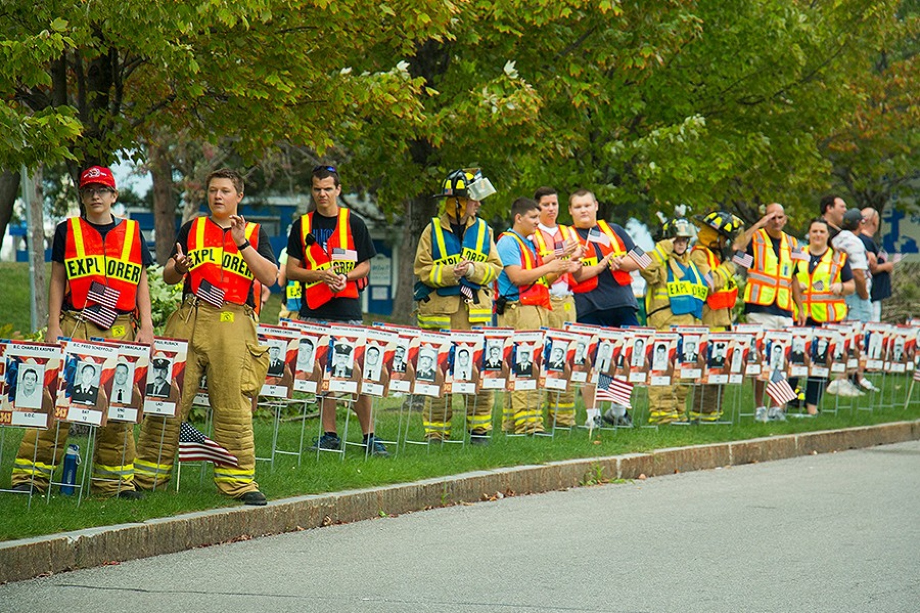 The finish line for the 2016 Tunnel to Towers 5K Run & Walk Buffalo, held September 10 at Canalside. 