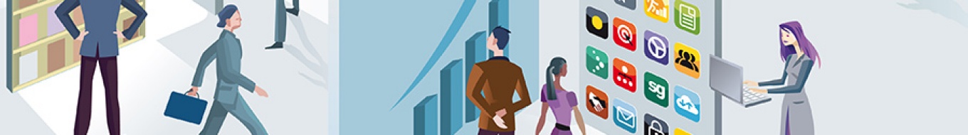 Detail of information management conceptual illustration. 