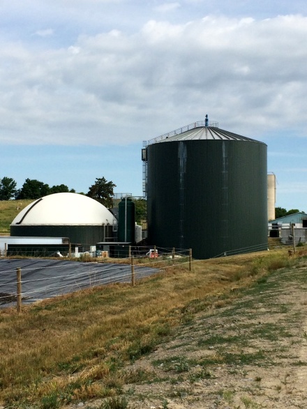 An anaerobic digester unit on a dairy farm. 