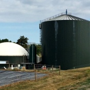 An anaerobic digester unit on a dairy farm. 
