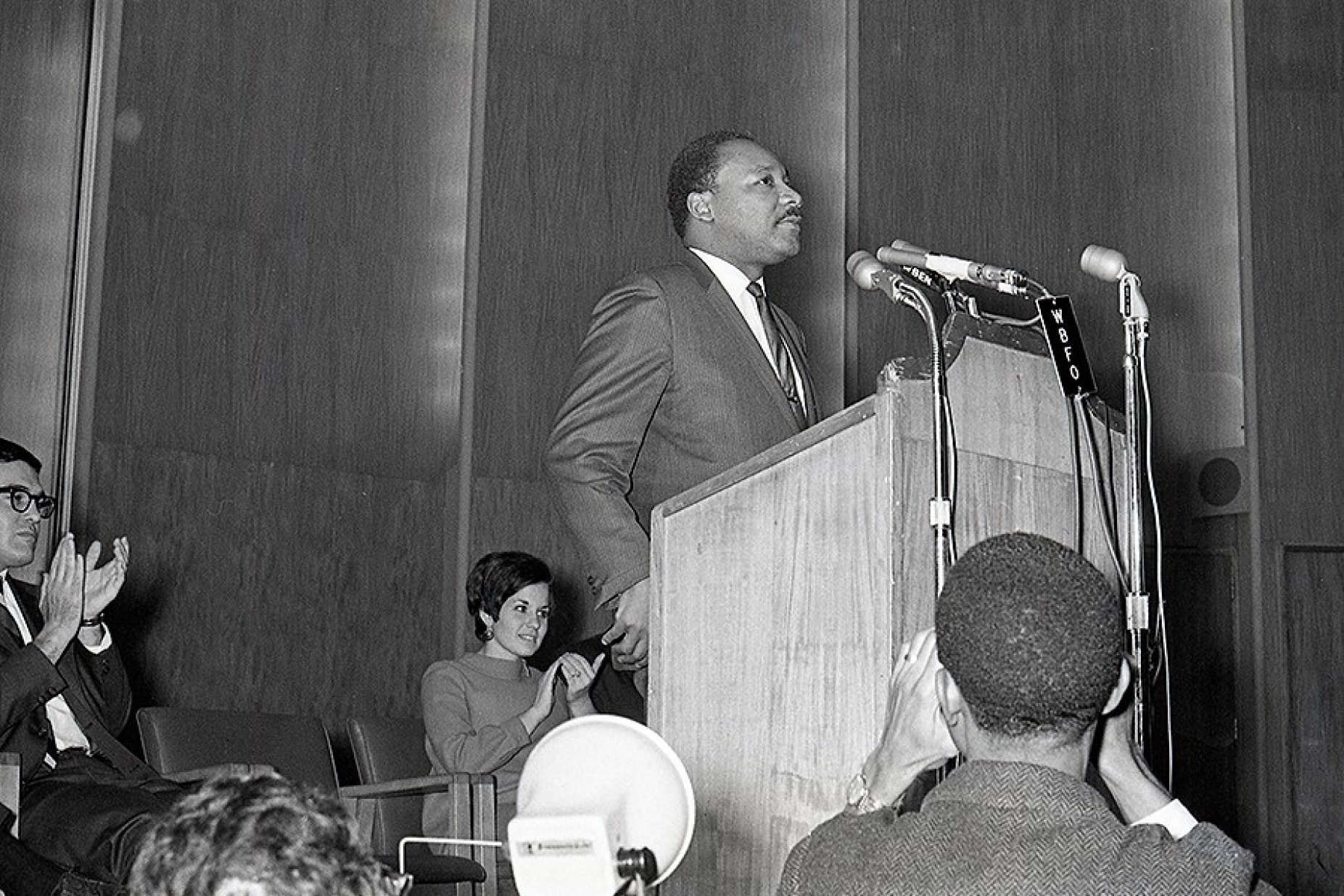 Dr. Martin Luther King Jr. spoke at Kleinhan's Music Hall in 1967. 
