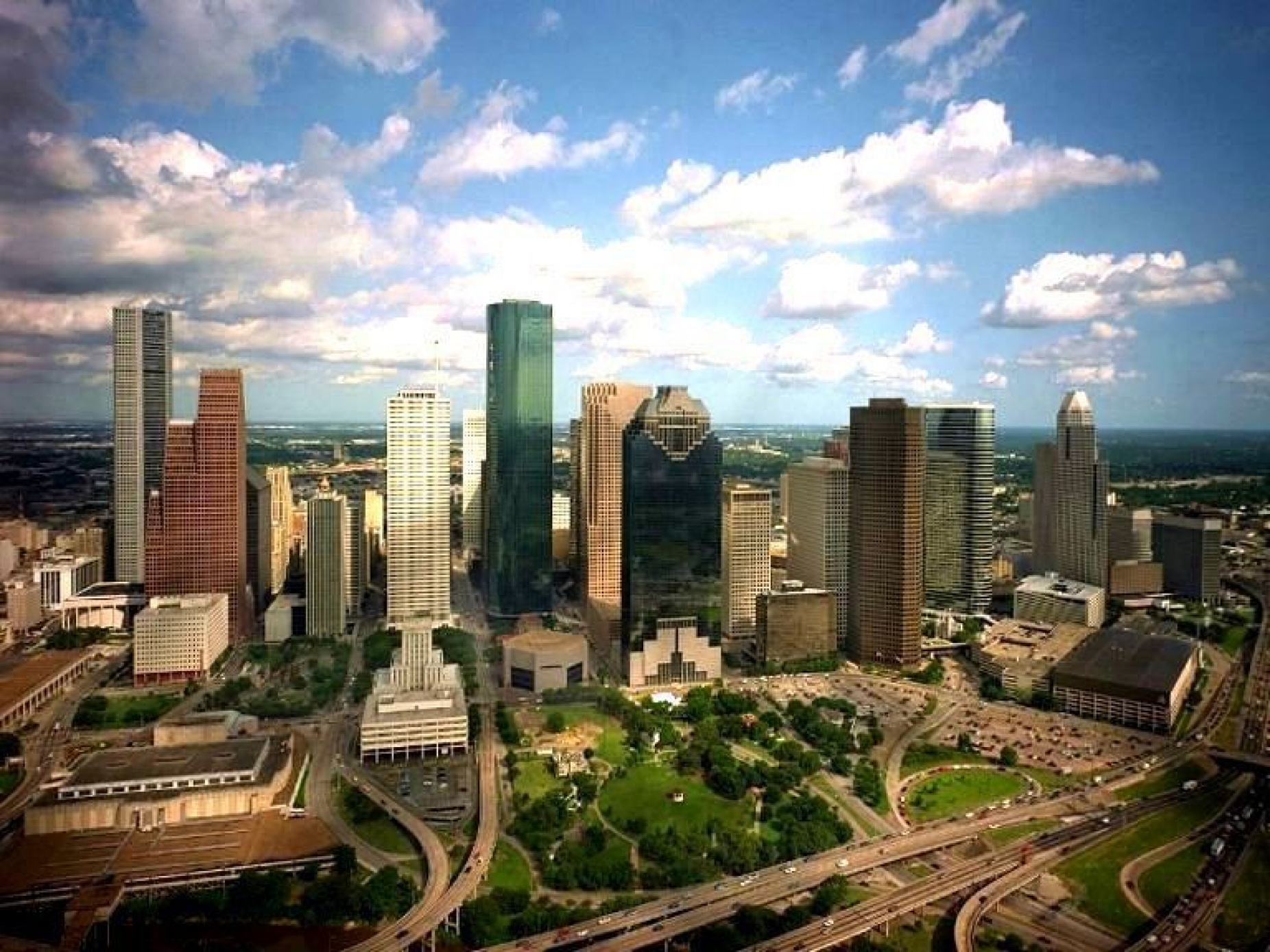 Houston skyline. 