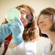 Lab of Environmental and Water Resources Engineering Assistant Professor Berat Haznedaroglu in Jarvis Hall. 