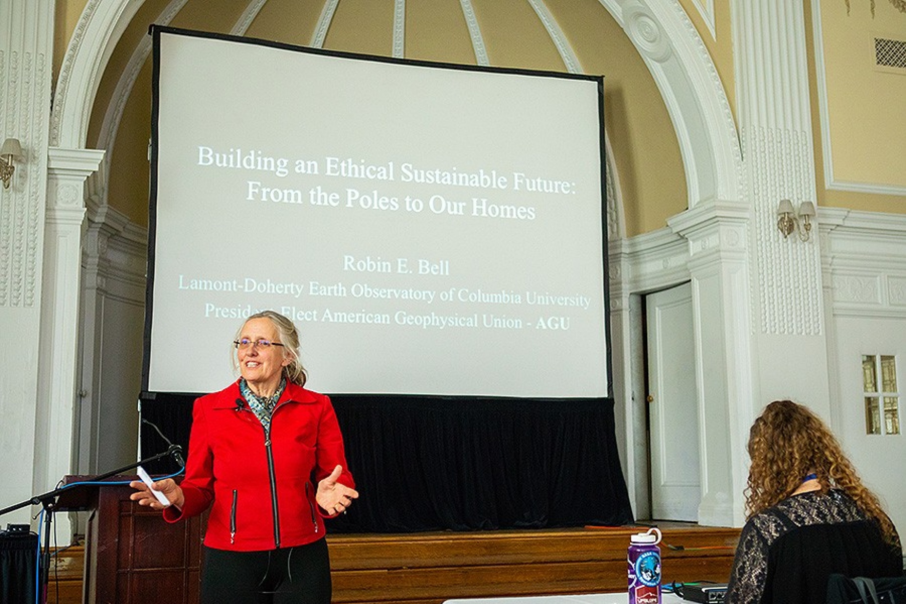 Robin Bell spoke at the International Glaciological Society (IGS) Symposium on Timescales, Processes and Glacier Dynamics. 