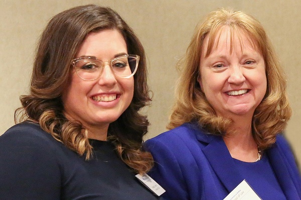 Zoom image: Bethany Cereo, ’18 (left) with Karen L. Nicolson, ’89, chief executive officer of Buffalo’s Center for Elder Law and Justice. Cereo spent her pro bono service at the center. 