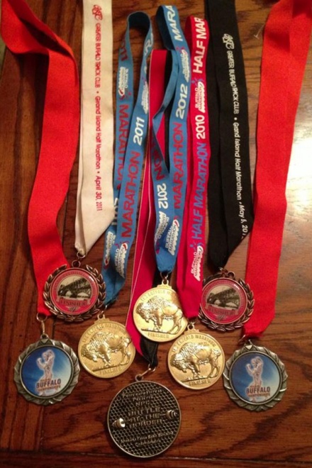 Jerome Shanklin's collection of medals. 