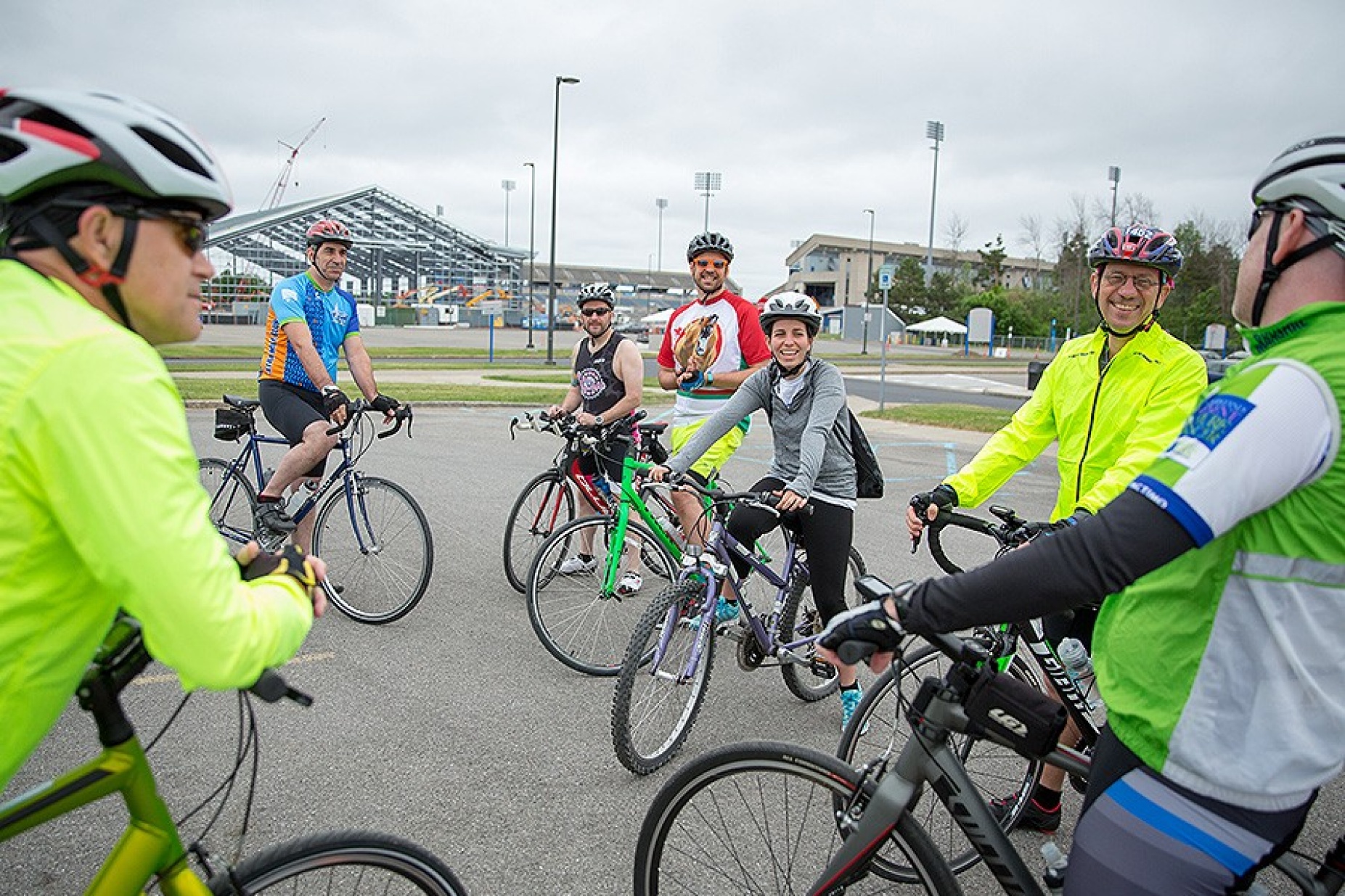 The UB Spirit team goes for a practice ride before the Ride for Roswell takes place later in June. 