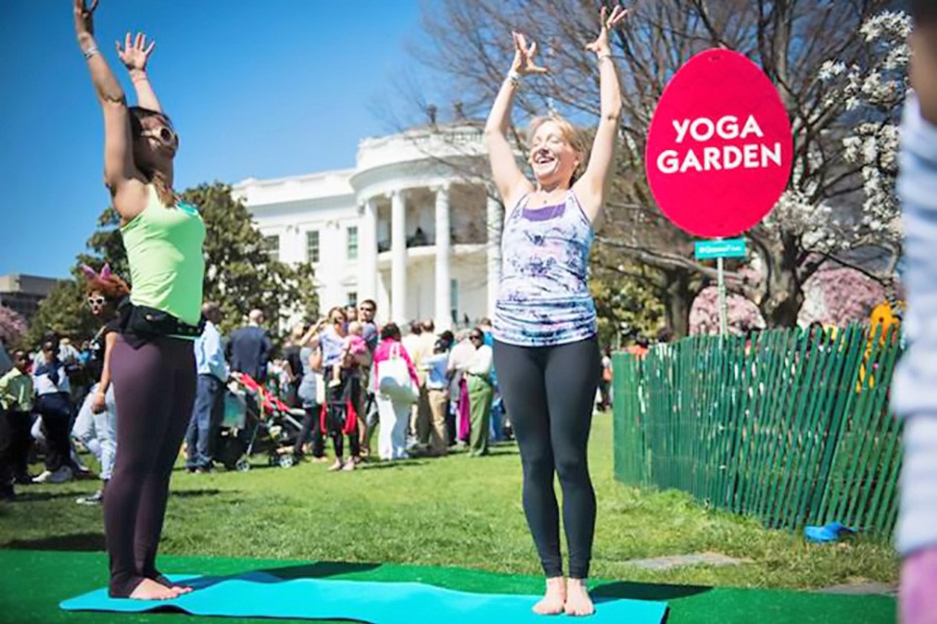 UB professor Catherine Cook-Cottone (right) at the White House in 2015. 