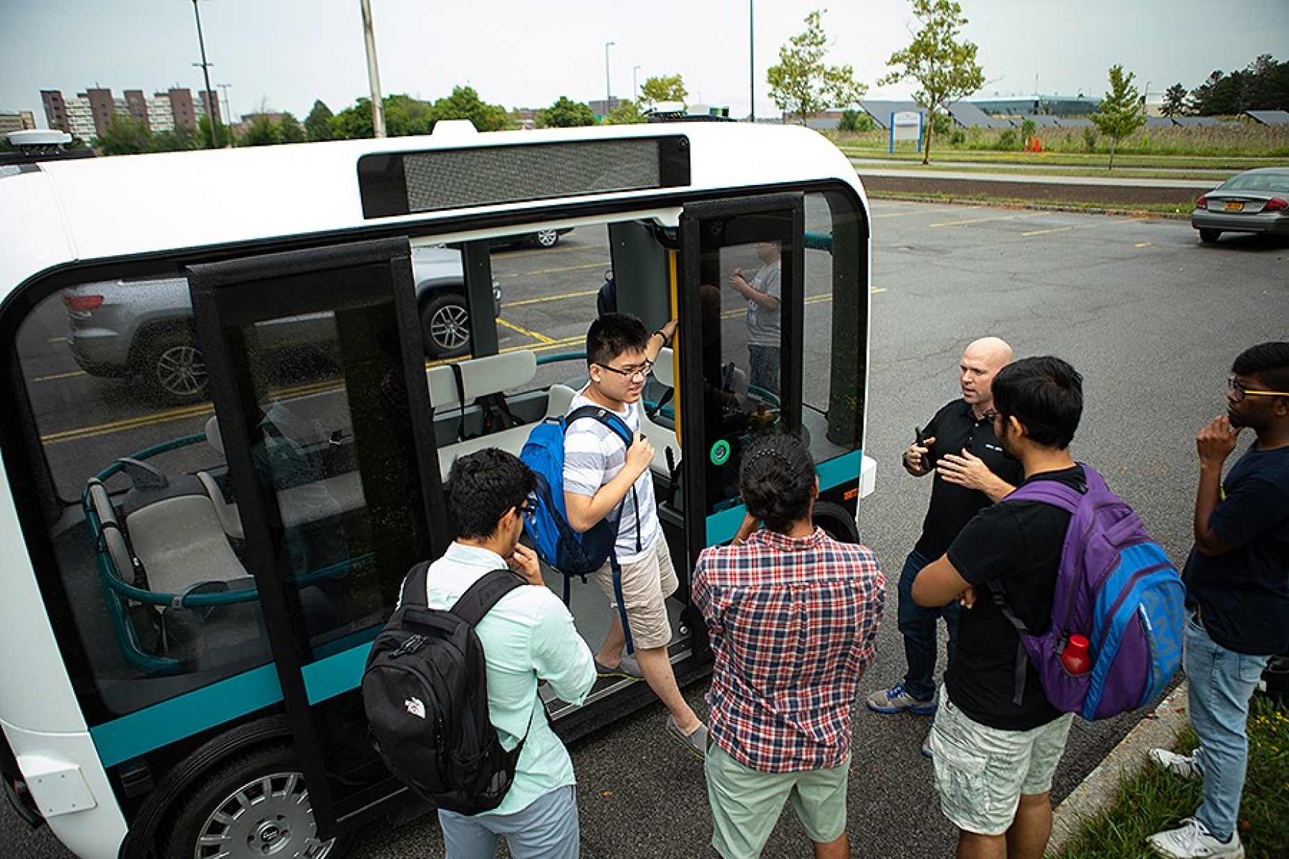 Olli, the self-driving electric shuttle. 