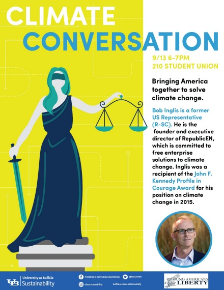 Zoom image: Poster for Rep. Inglis' talk at UB.