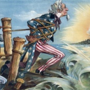 "The Tantalus of to-day" illustration by J.S. Pughe, for Puck Magazine, 1897. Image courtesy of the U.S. Library of Congress. 