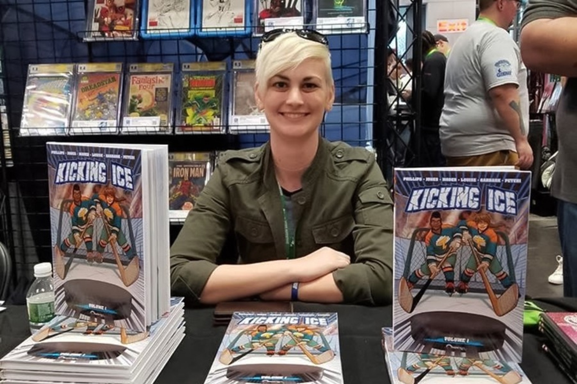 Step Phillips at her booth at ComicCon. 