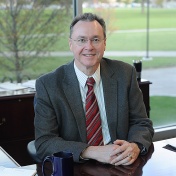James O'Donnell at his desk in the Pharmacy Building. 