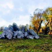 tornspace rock sculpture in progress. 