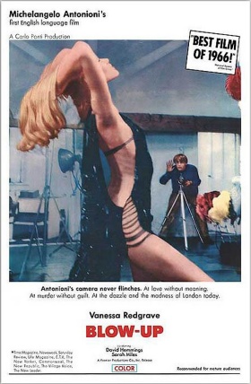 Promotional poster for the 1966 film, "Blow Up.".