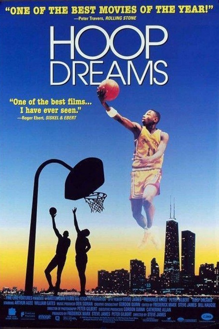 Movie poster for “Hoop Dreams,” 1994, directed by Steve James. 